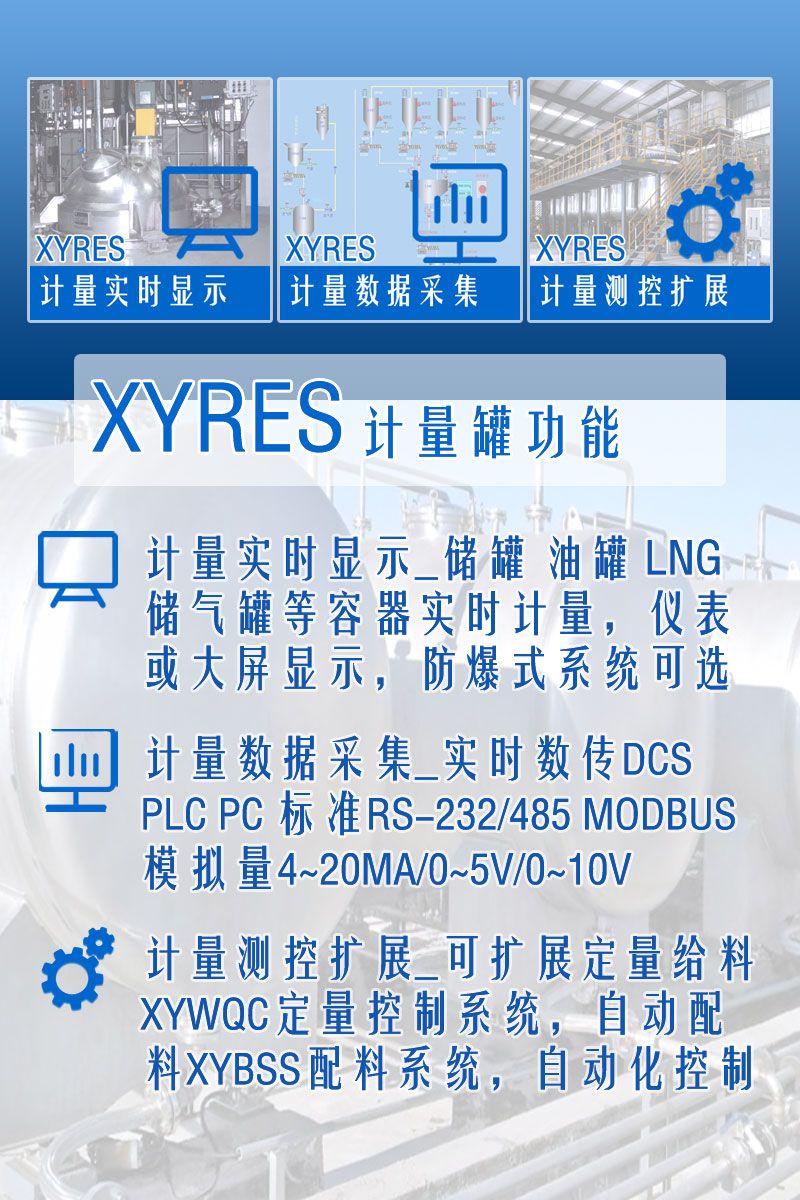 XYRES電子稱重式計量罐系統 功能